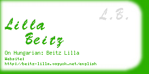 lilla beitz business card